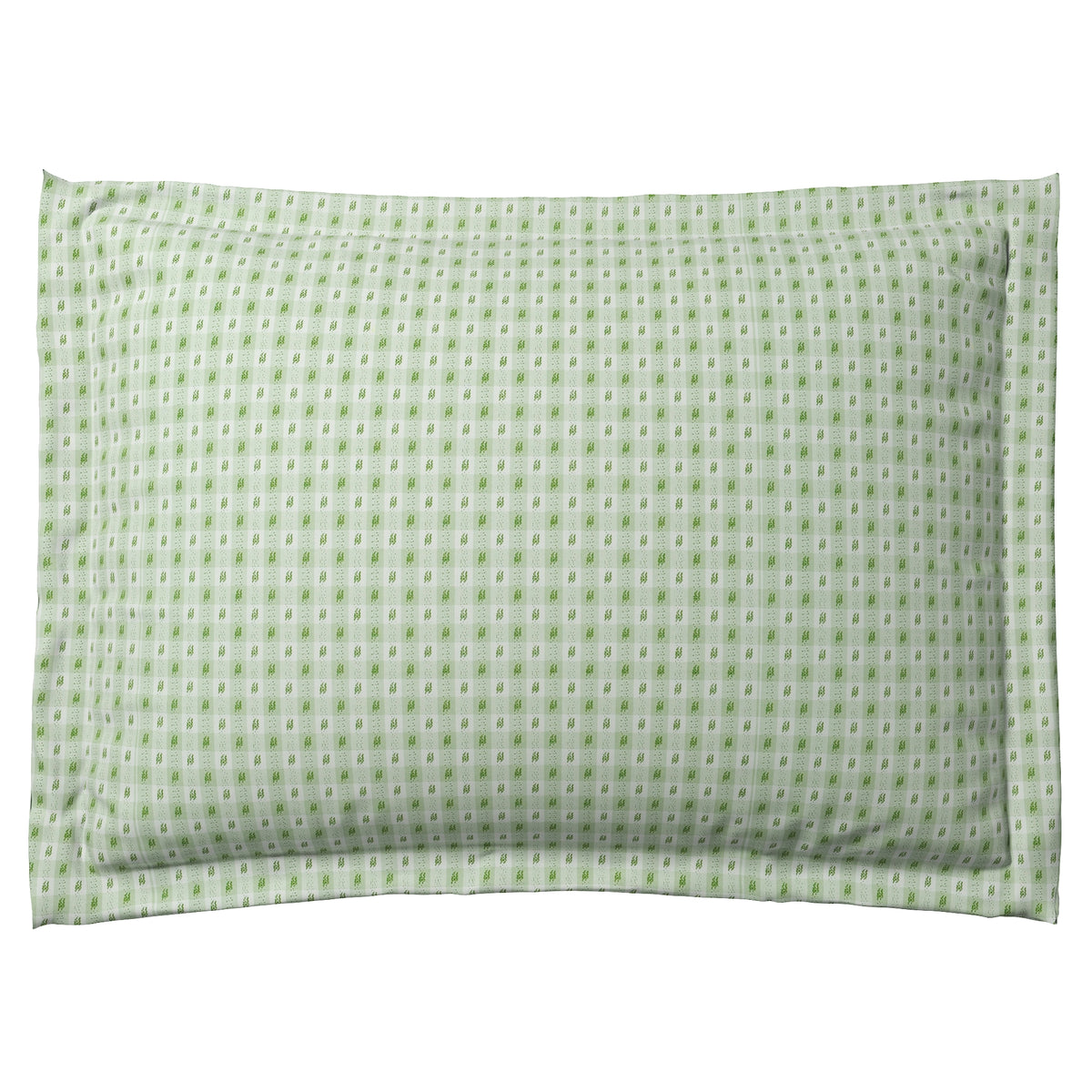 Pillow Sham in Luxe Gingham - Celery