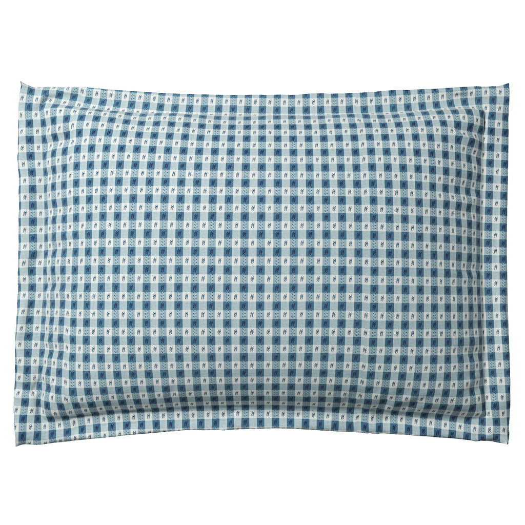 Pillow Sham in Luxe Gingham - Chambray