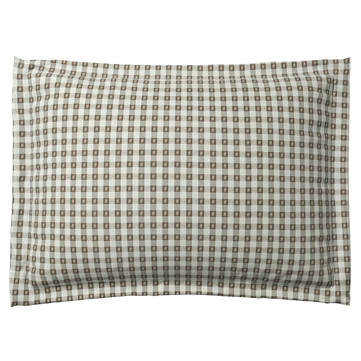 Pillow Sham in Luxe Gingham - Chocolate