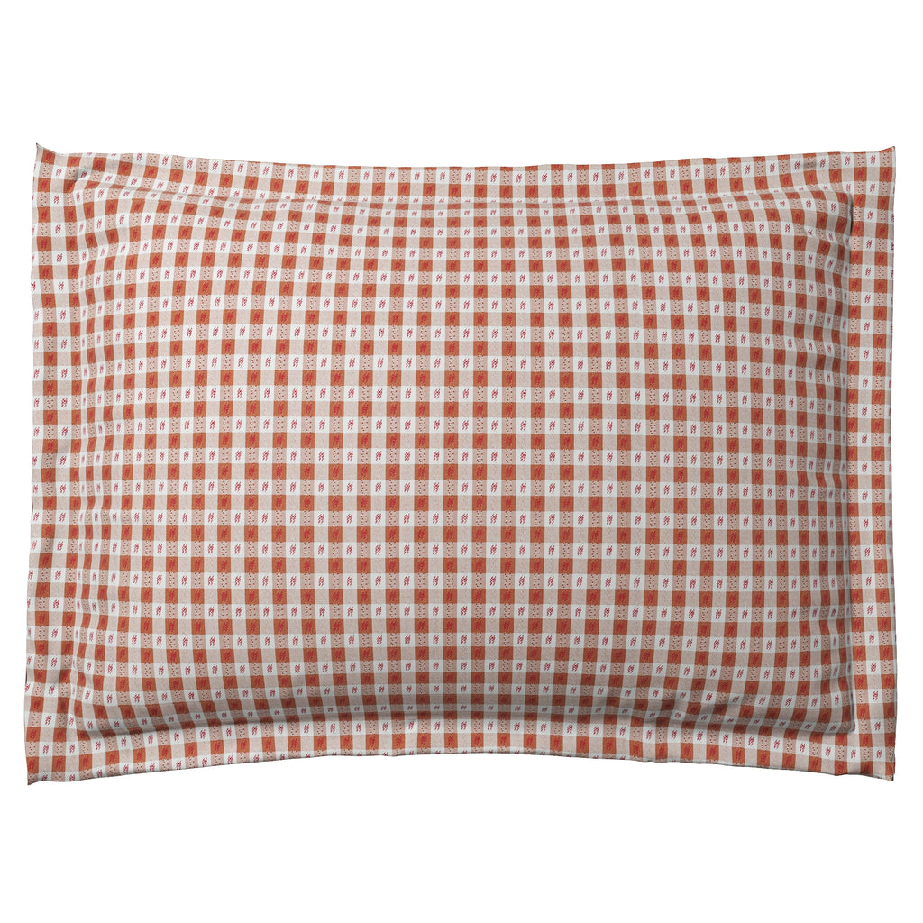 Pillow Sham in Luxe Gingham - Red