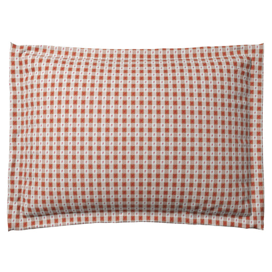 Pillow Sham in Luxe Gingham - Red