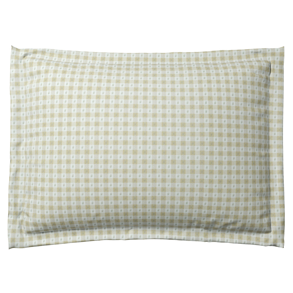 Pillow Sham in Luxe Gingham - Wheat