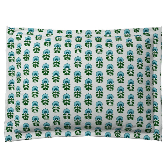 Pillow Sham in Mini Florals - Mountain Teal