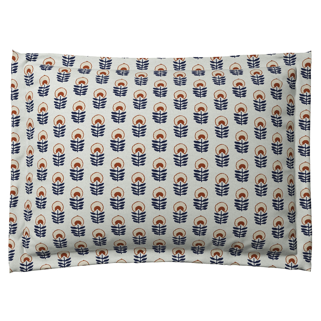 Pillow Sham in Mini Florals - Pottery