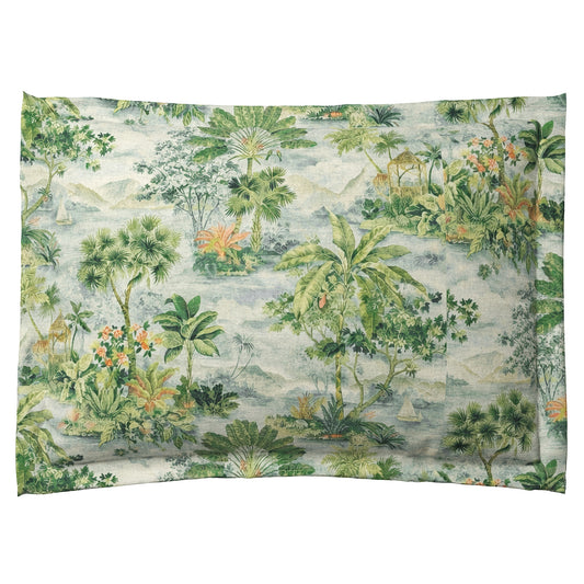 Pillow Sham in Tropical Toile - Palm