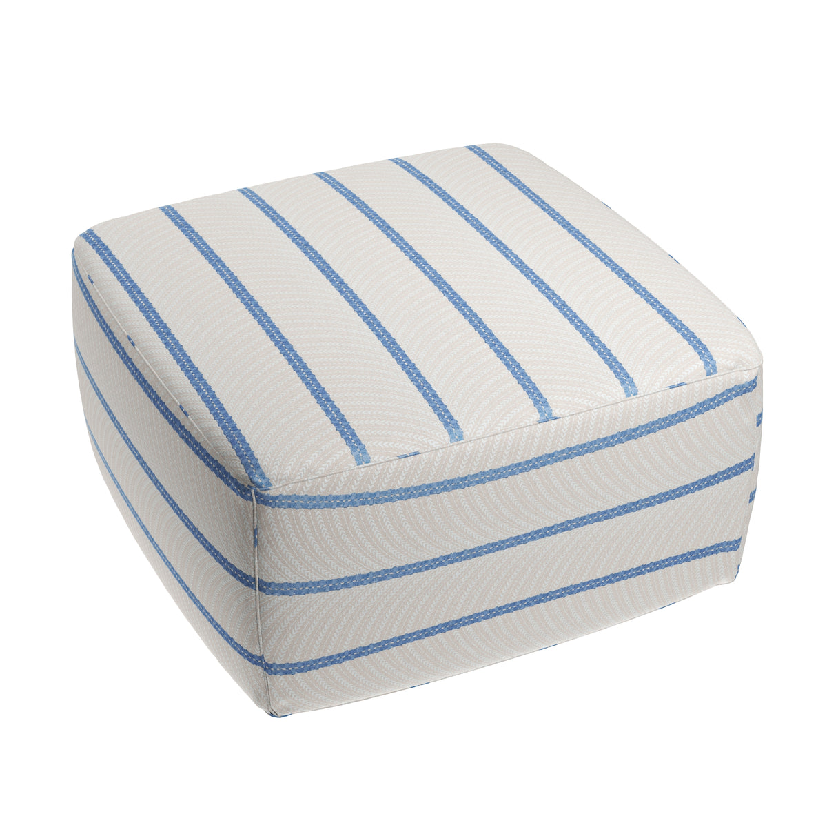 Square Pouf in Ophelia - Blue