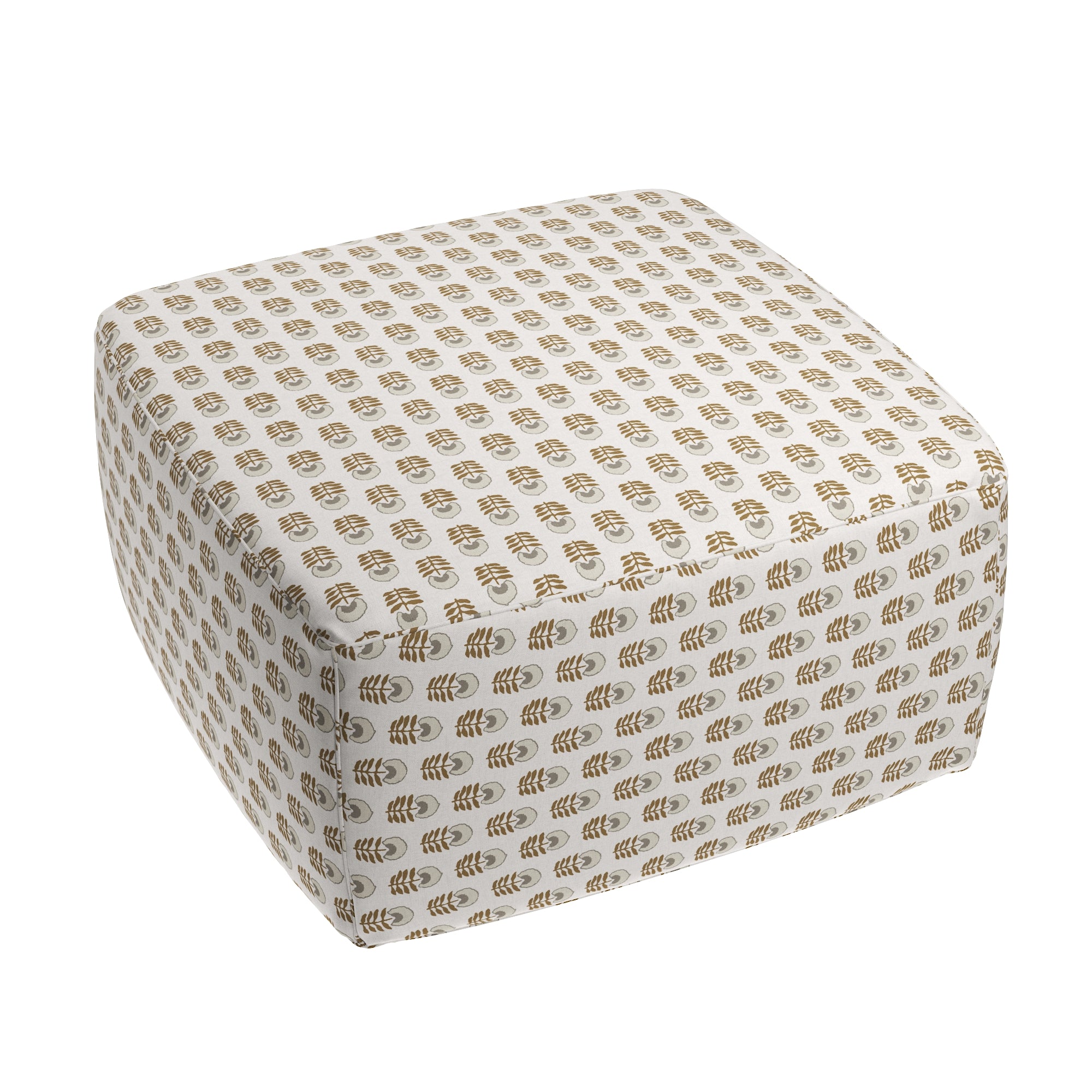 Square Pouf in Mini Florals - Birch – Loom Decor