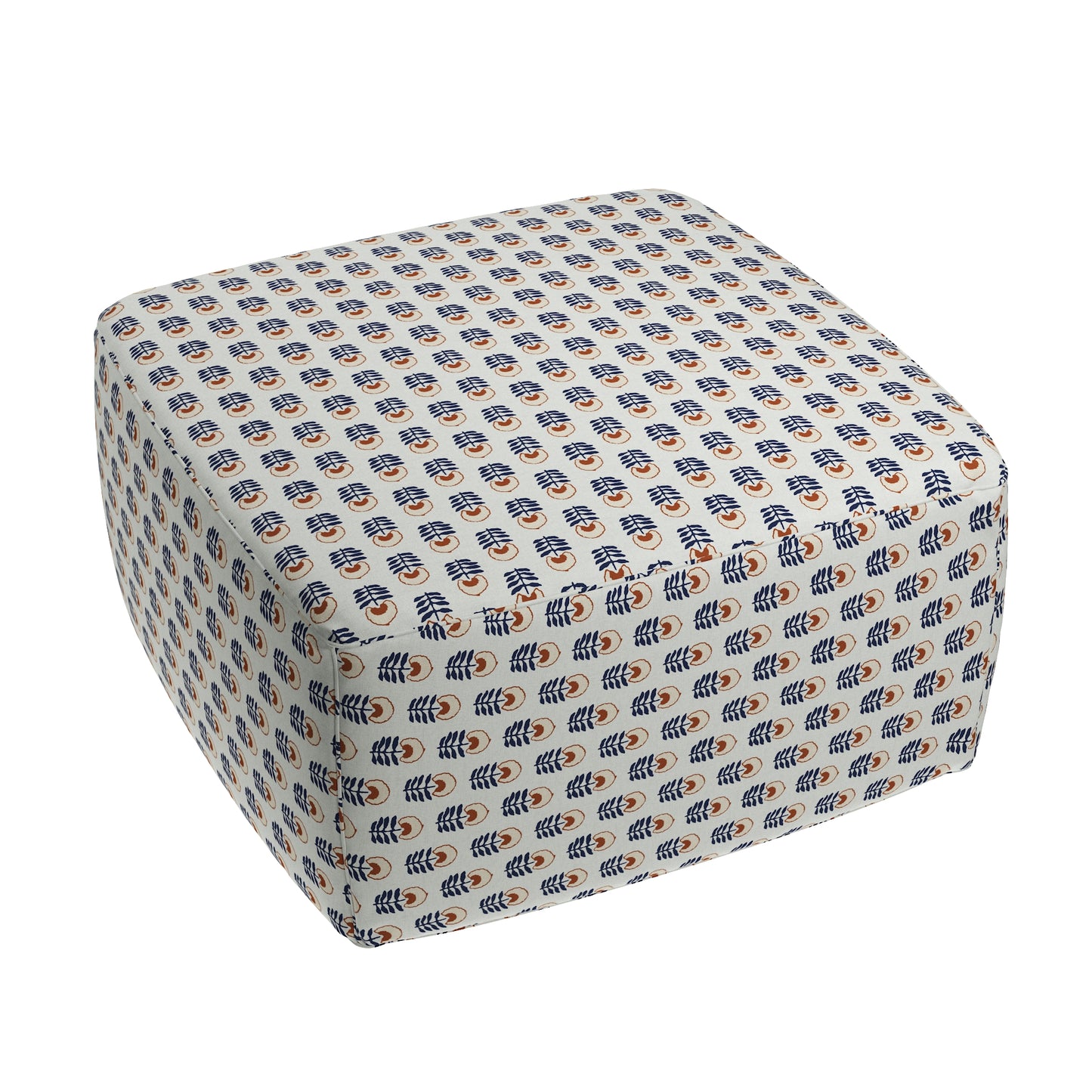 Square Pouf in Mini Florals - Pottery