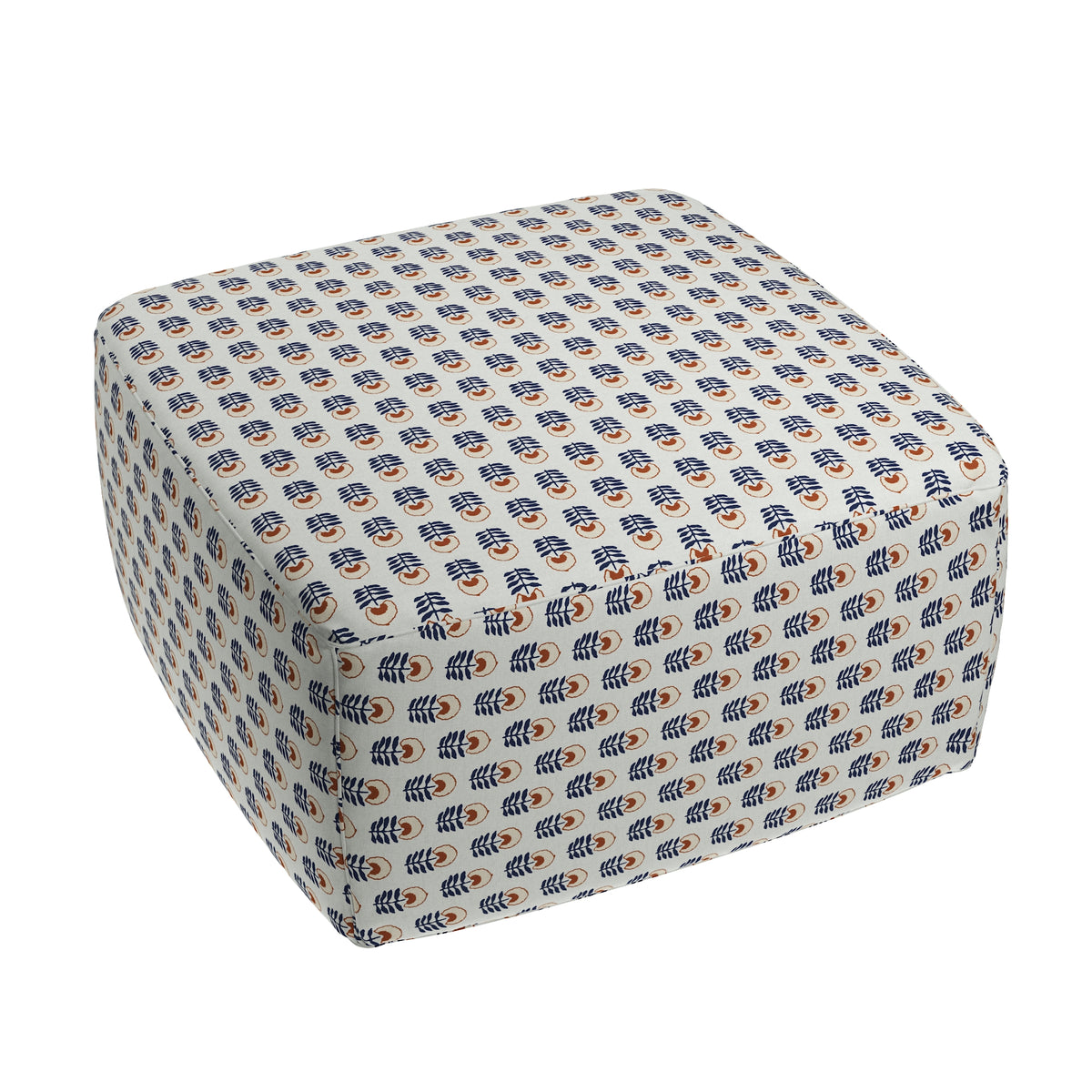 Square Pouf in Mini Florals - Pottery