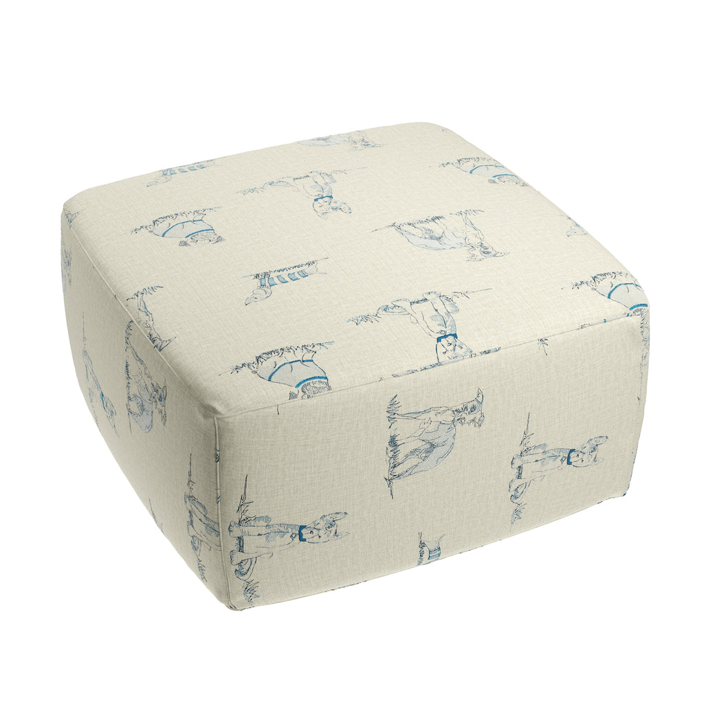 Square Pouf in Duffy - Bone