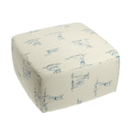 Square Pouf in Duffy - Bone