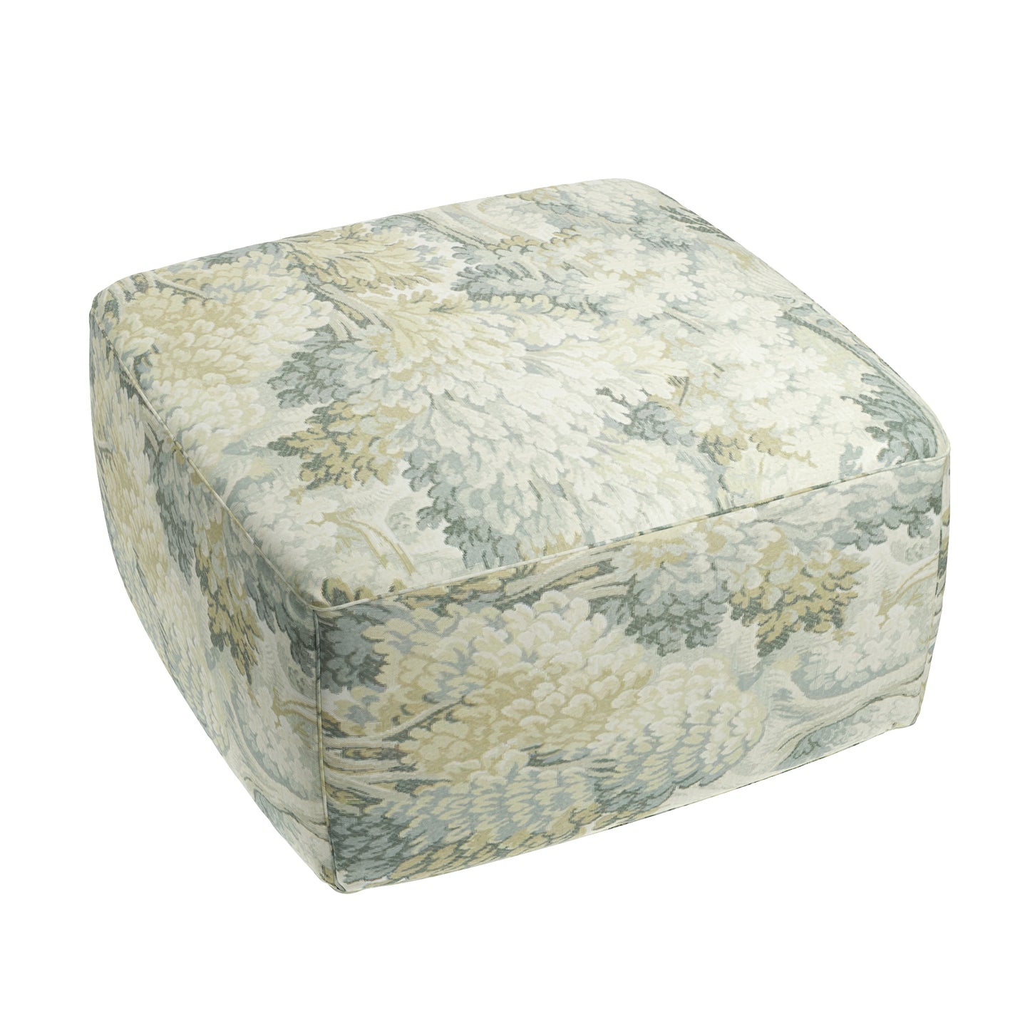 Square Pouf in Enchanted Forest - Mineral