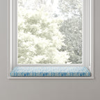 Custom Bench Cushion in Rope Walk - Persian Blue