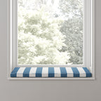 Custom Outdoor Bench Cushion in Sunbrella® Cabana - Regatta