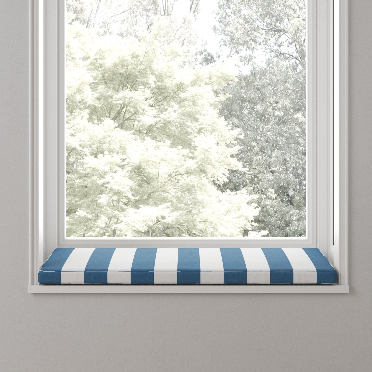 Custom Outdoor Bench Cushion in Sunbrella® Cabana - Regatta