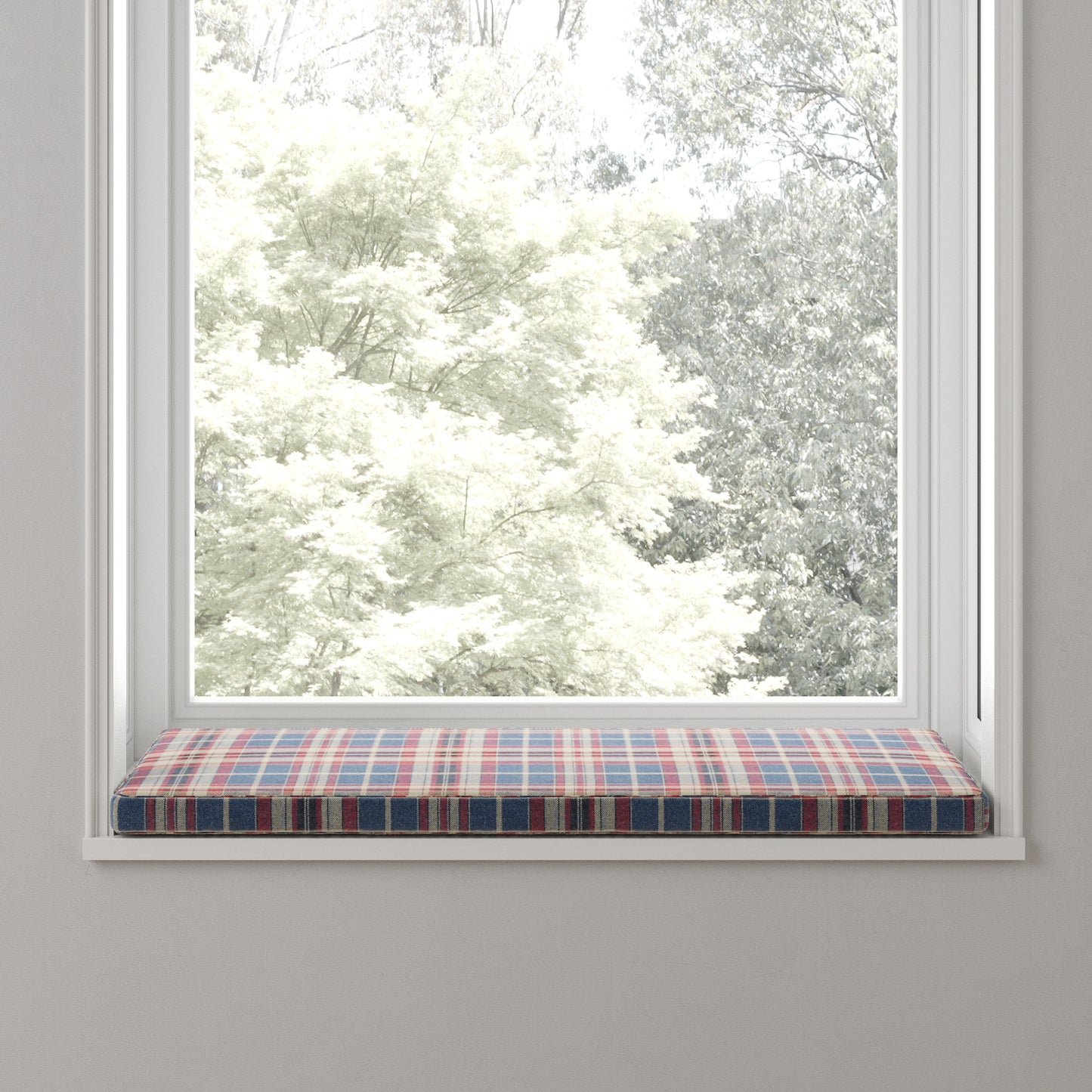 Custom Bench Cushion in Tartan - Flannel
