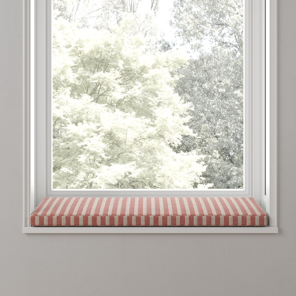 Custom Bench Cushion in Nautical Stripes - Buoy