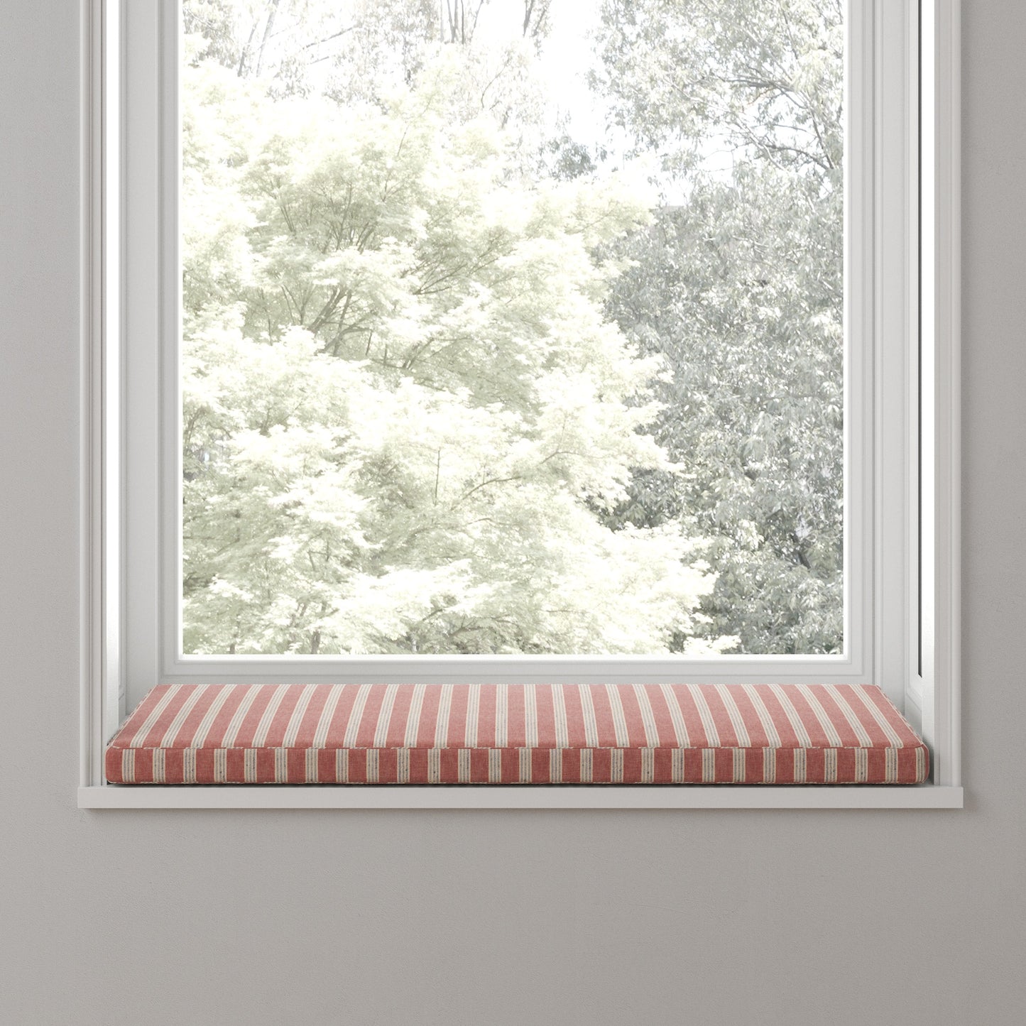 Custom Bench Cushion in Nautical Stripes - Buoy