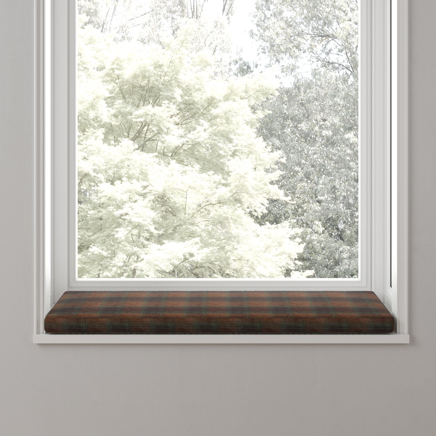 Custom Bench Cushion in Cozy Cabin - Pumpernickel