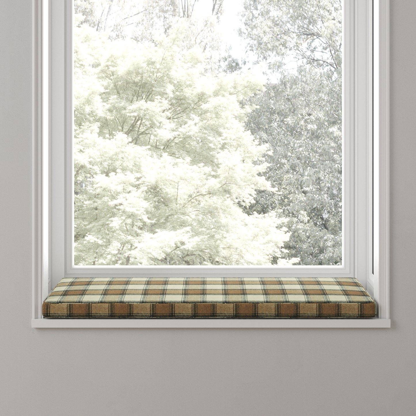 Custom Bench Cushion in Cozy Cabin - Walnut