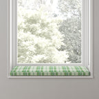 Custom Bench Cushion in Summer Plaid - Green Apple