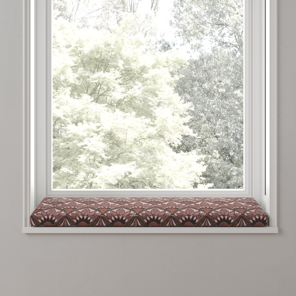 Custom Bench Cushion in Petal Press - Berry