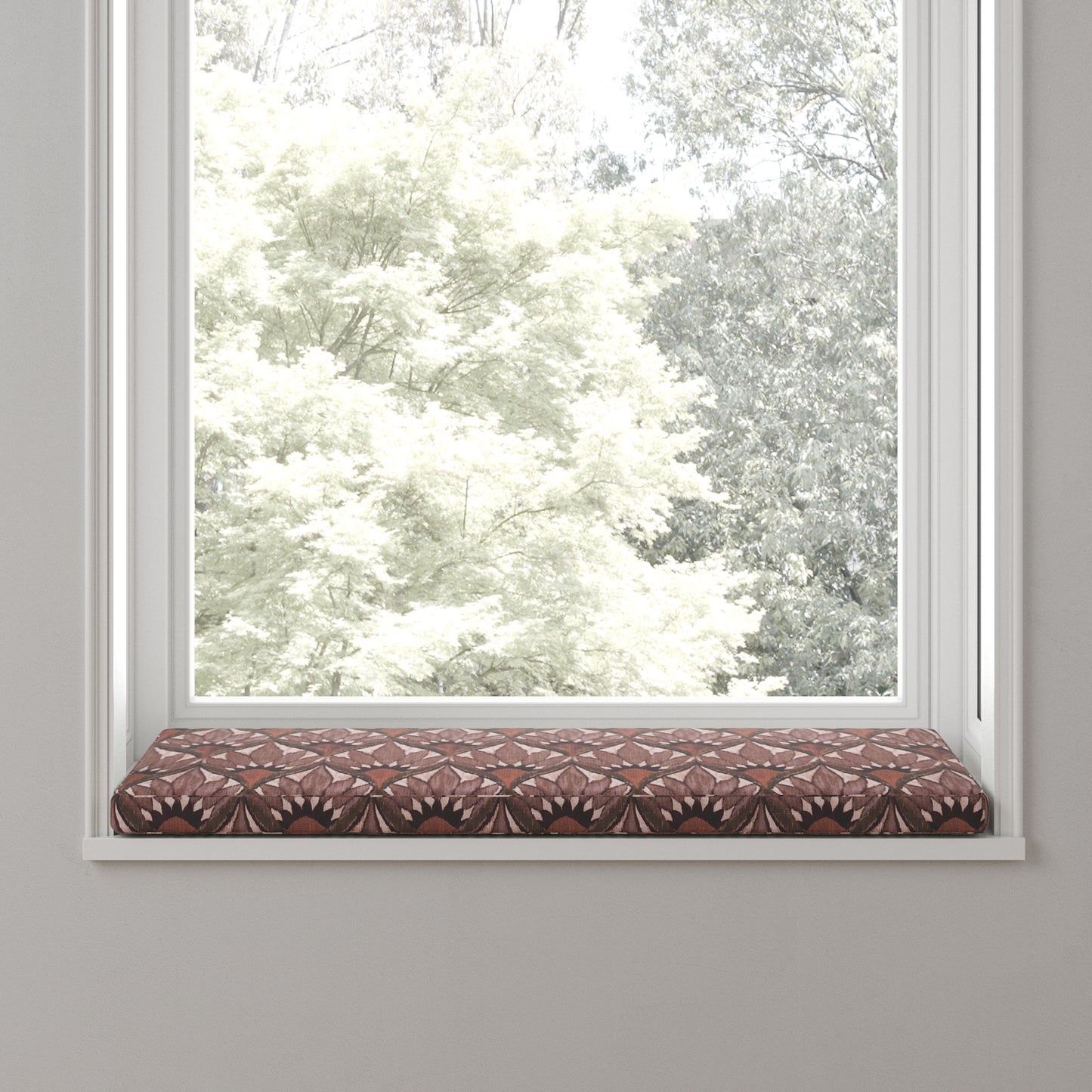 Custom Bench Cushion in Petal Press - Berry