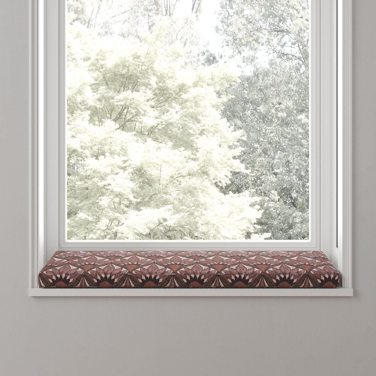 Custom Bench Cushion in Petal Press - Berry