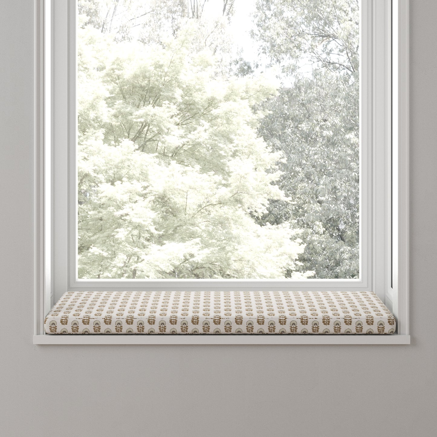 Custom Bench Cushion in Mini Florals - Birch