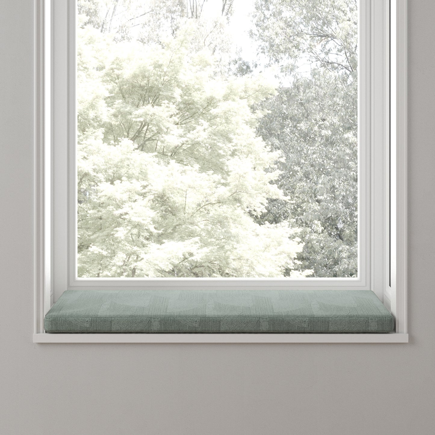 Custom Bench Cushion in Makes Waves - Dove