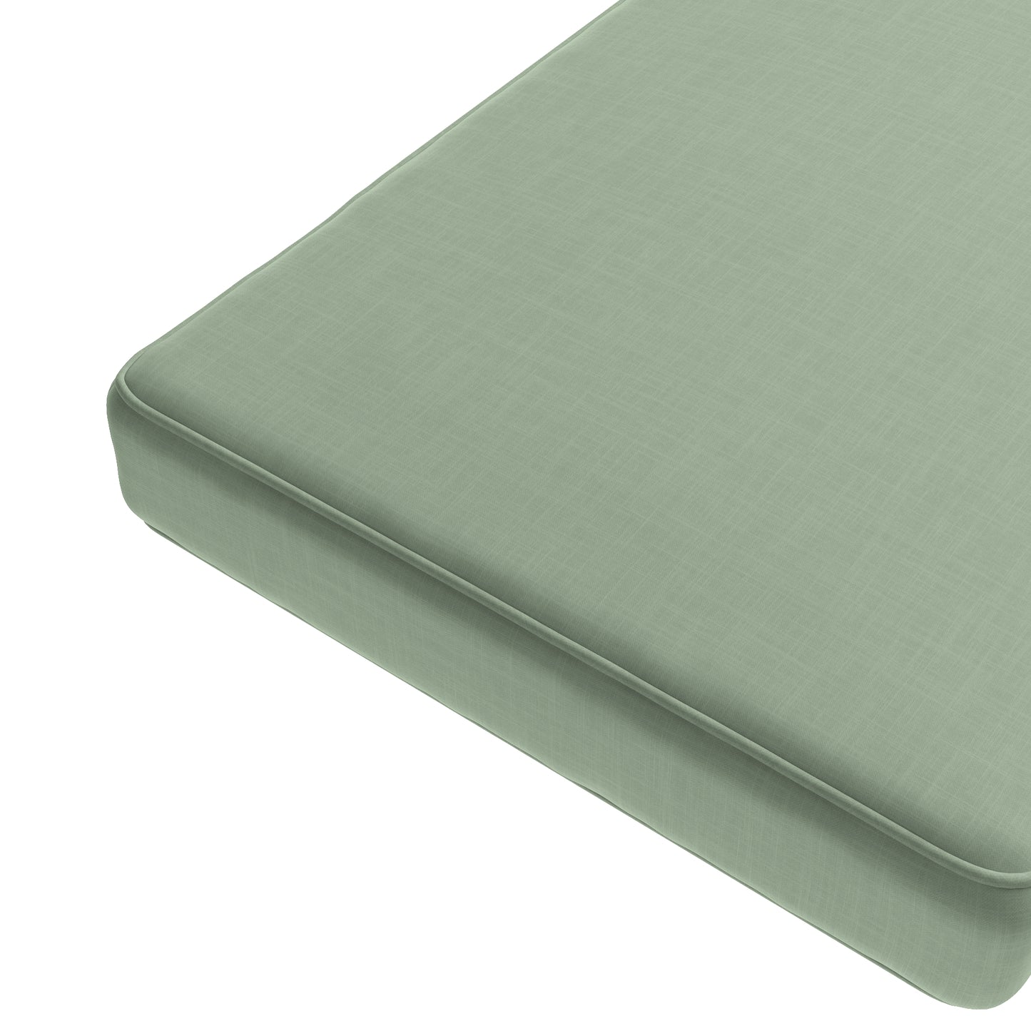 Custom Bench Cushion in Classic Linen Olive