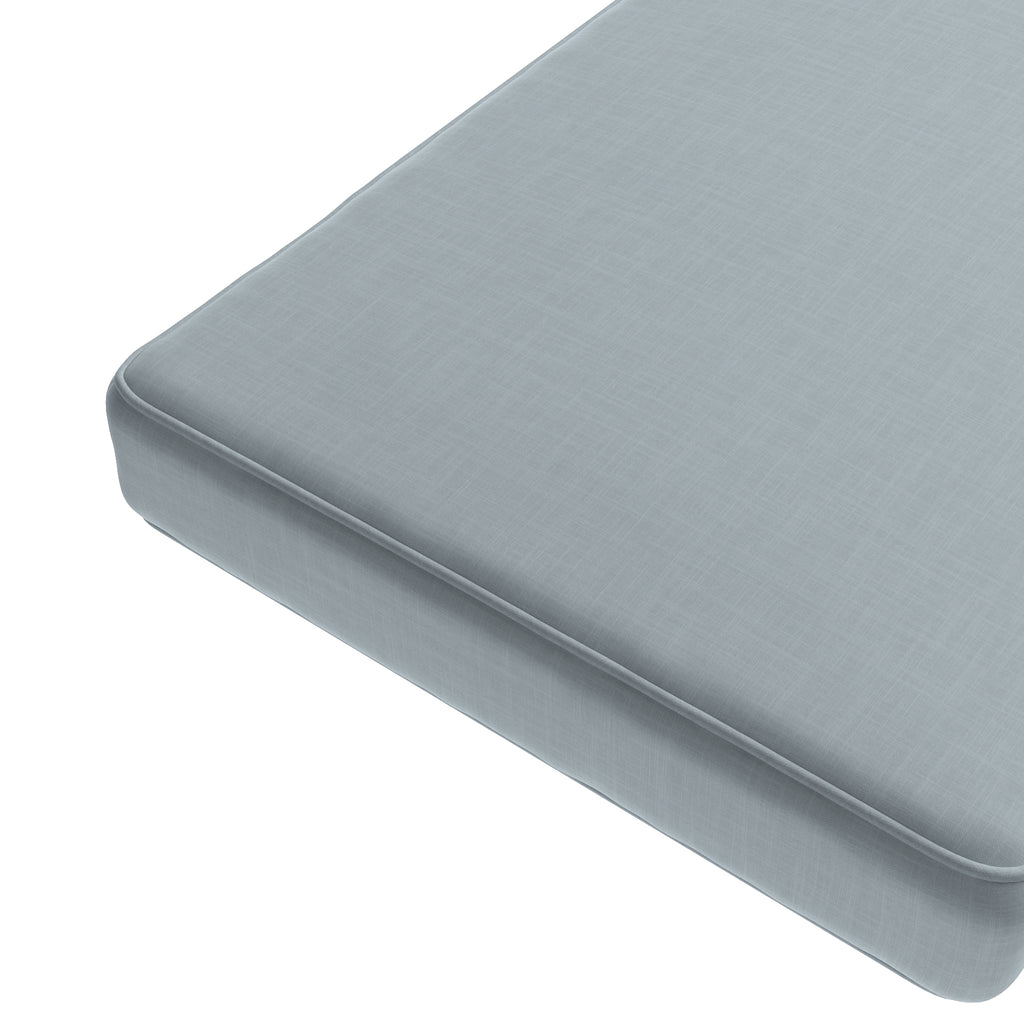 Custom Bench Cushion in Classic Linen Storm
