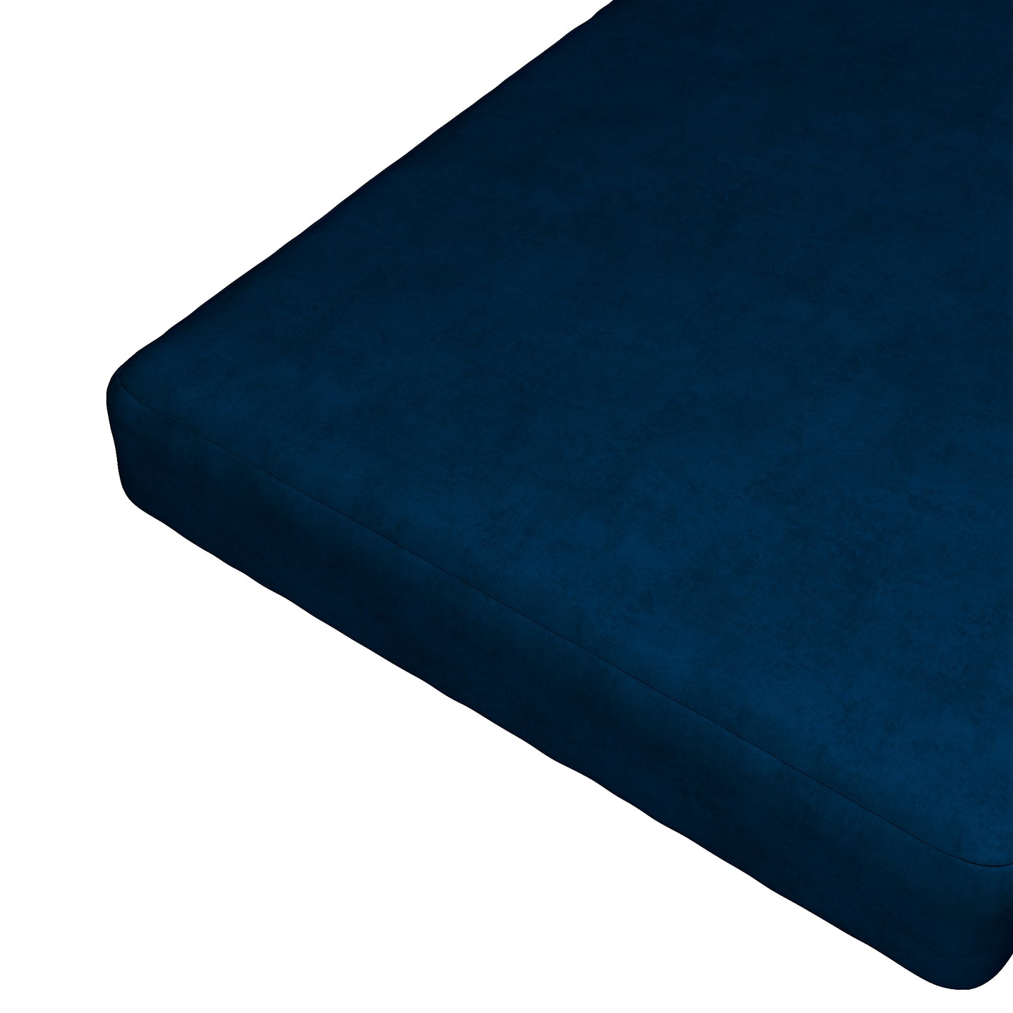 Custom Bench Cushion in Velvet Navy