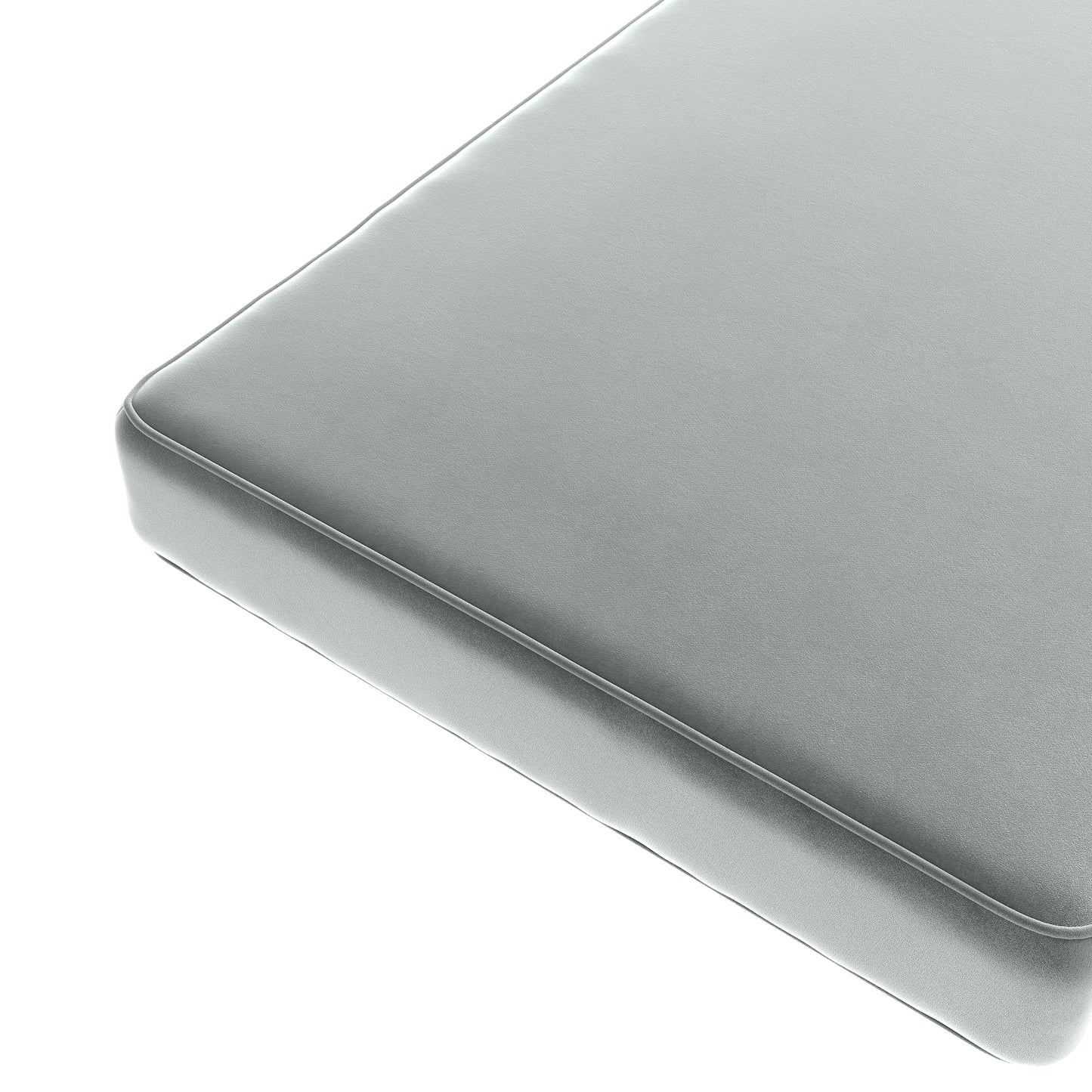 Custom Bench Cushion in Velvet Sterling