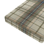 Custom Bench Cushion in Tartan - Cappuccino