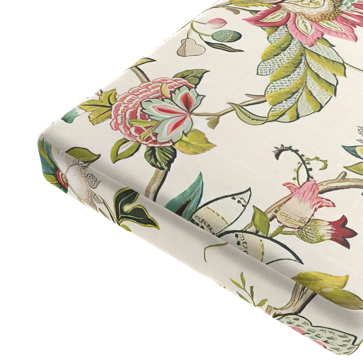Custom Bench Cushion in Fleur de Leaf - Blossom