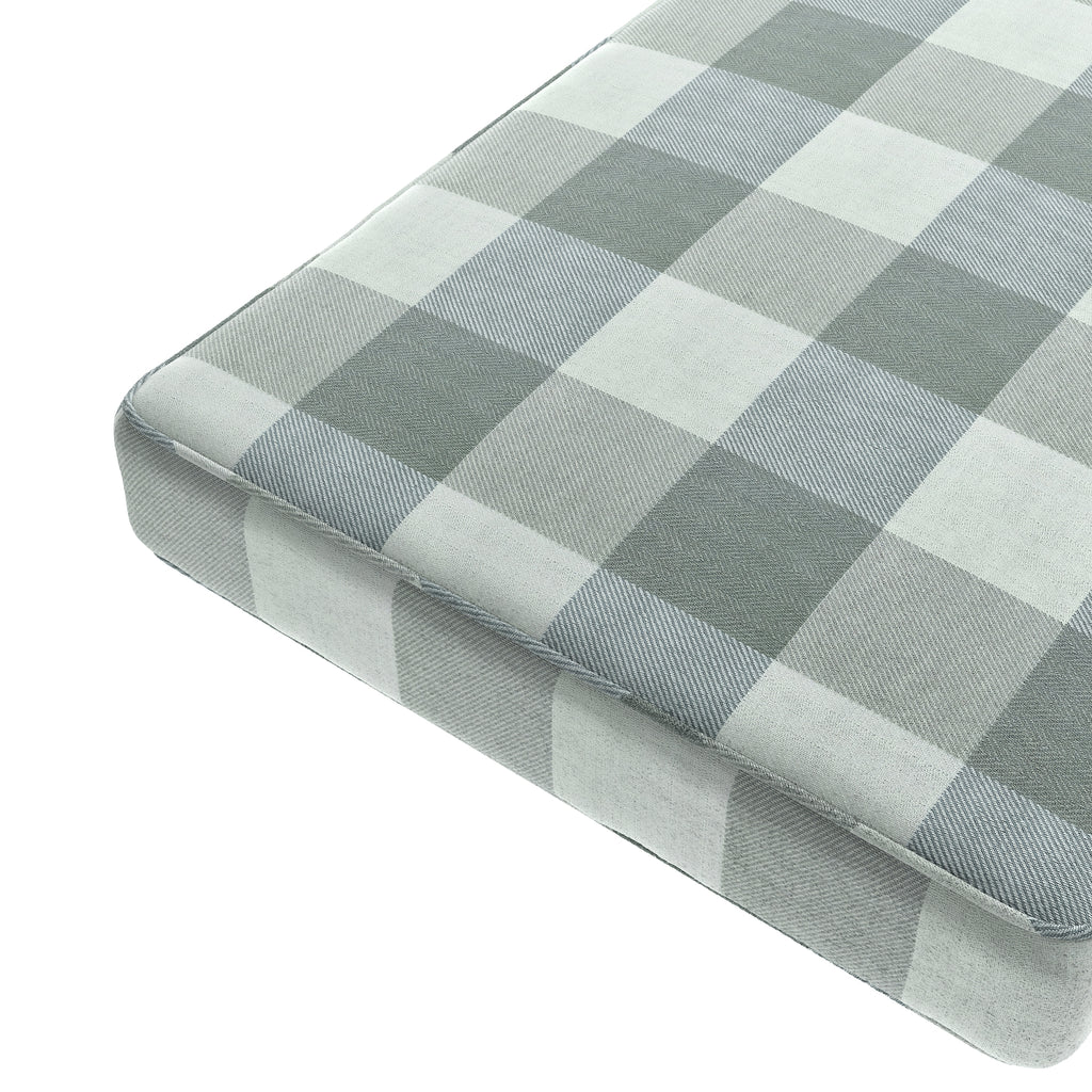 Custom Bench Cushion in Foxy Plaid Dusk