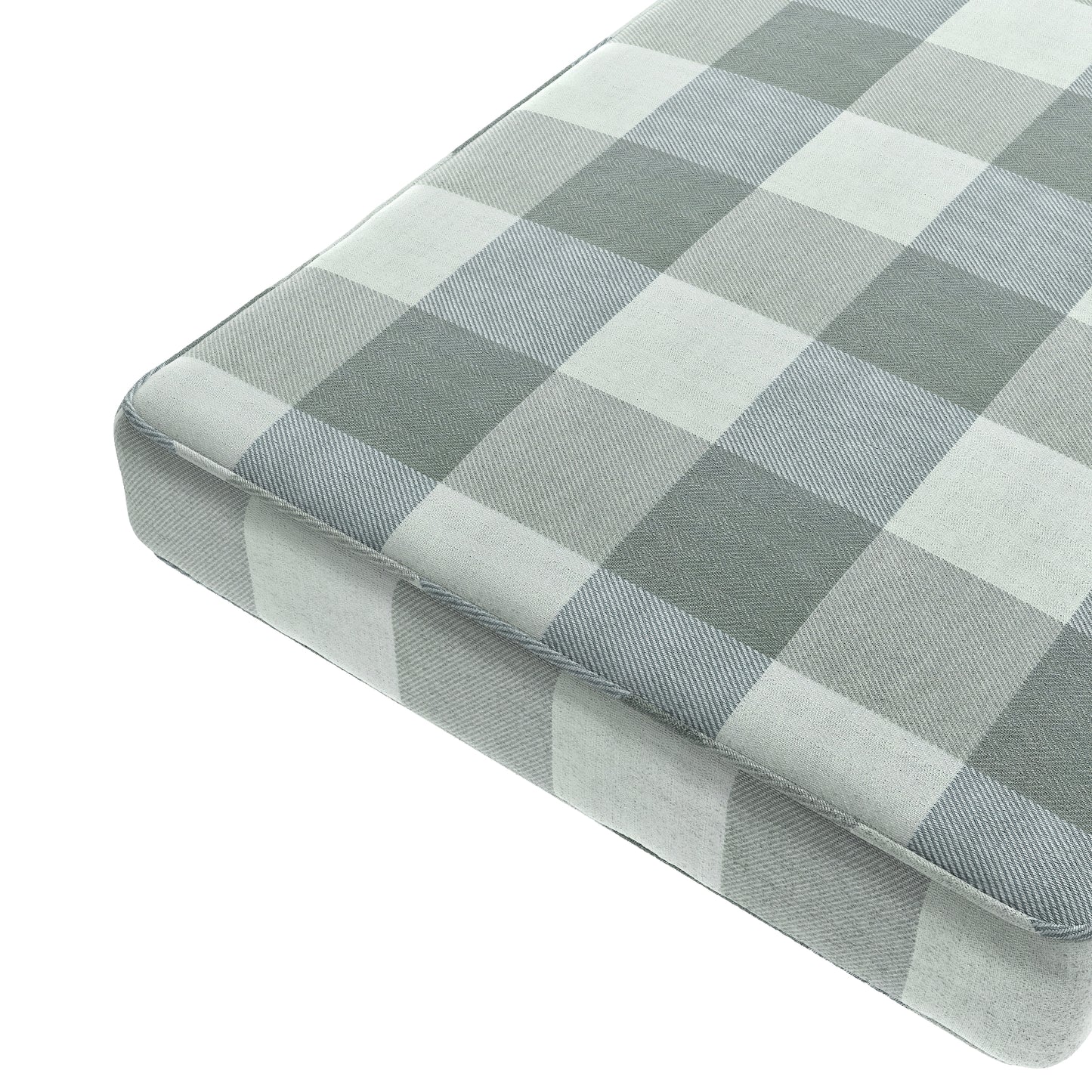Custom Bench Cushion in Foxy Plaid Dusk