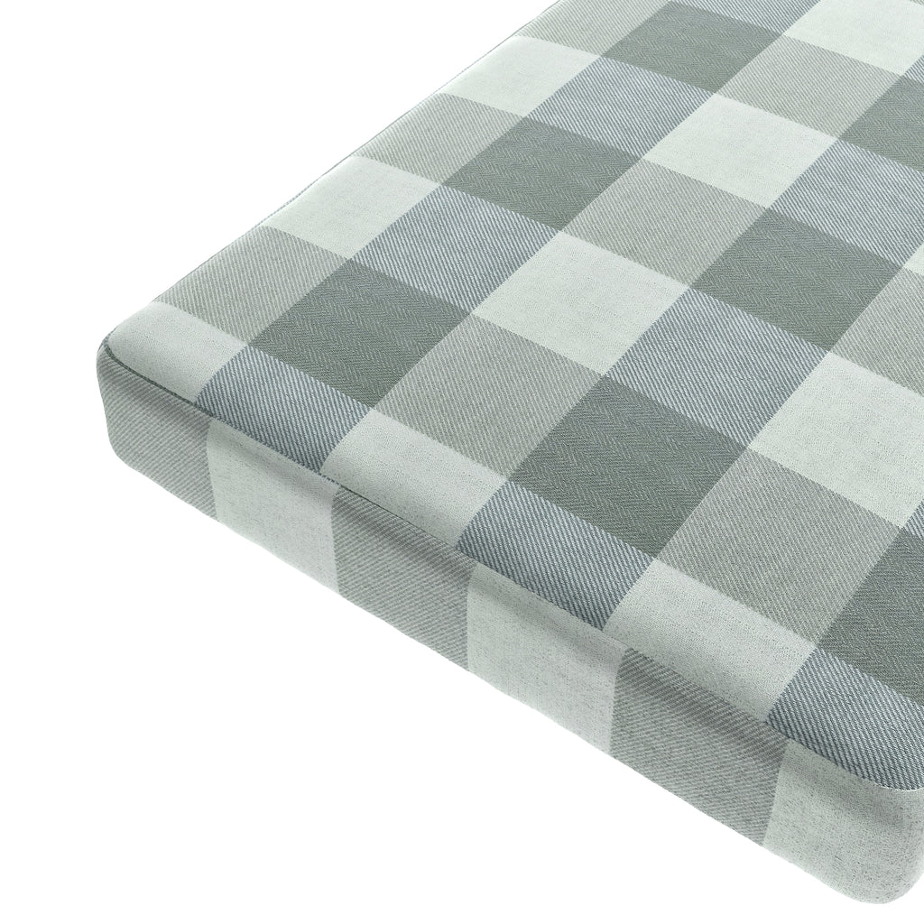 Custom Bench Cushion in Foxy Plaid Dusk