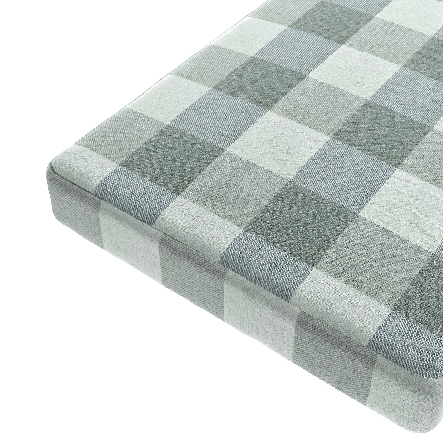 Custom Bench Cushion in Foxy Plaid Dusk