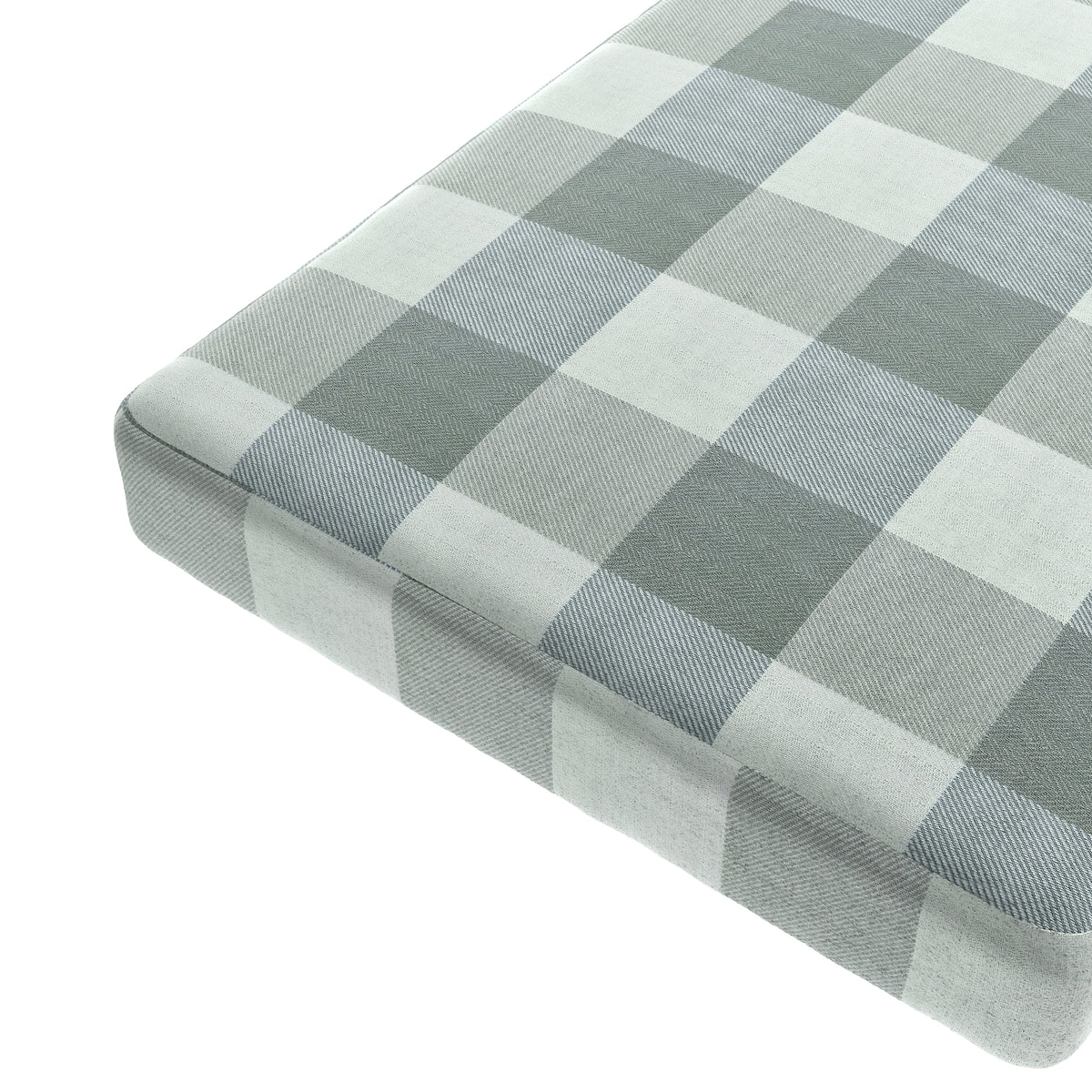 Custom Bench Cushion in Foxy Plaid Dusk