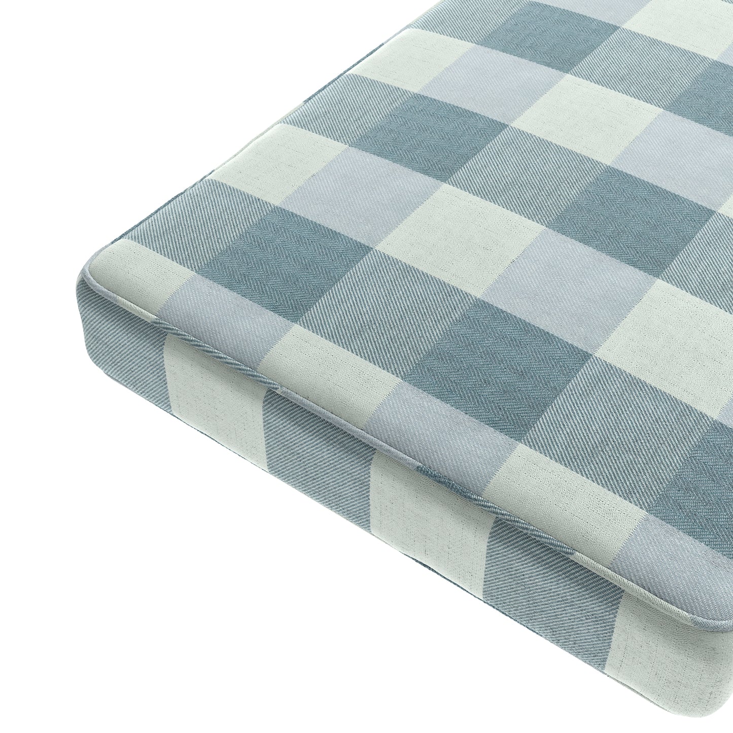 Custom Bench Cushion in Foxy Plaid Harbor