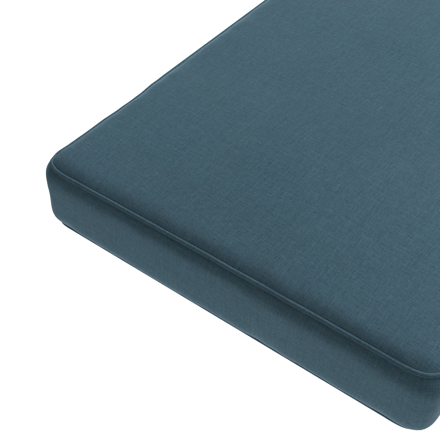 Custom Bench Cushion in Lush Linen Midnight