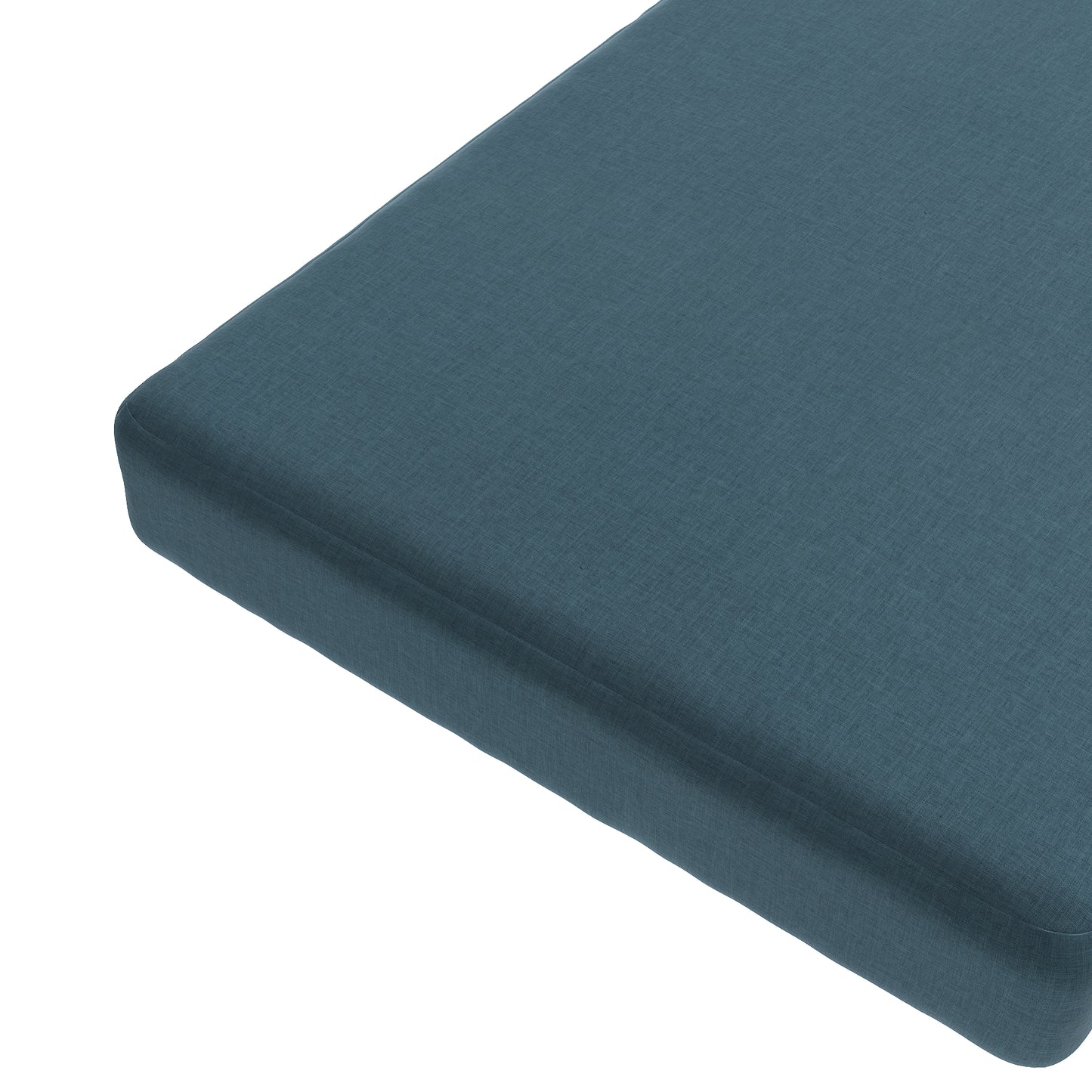 Custom Bench Cushion in Lush Linen Midnight