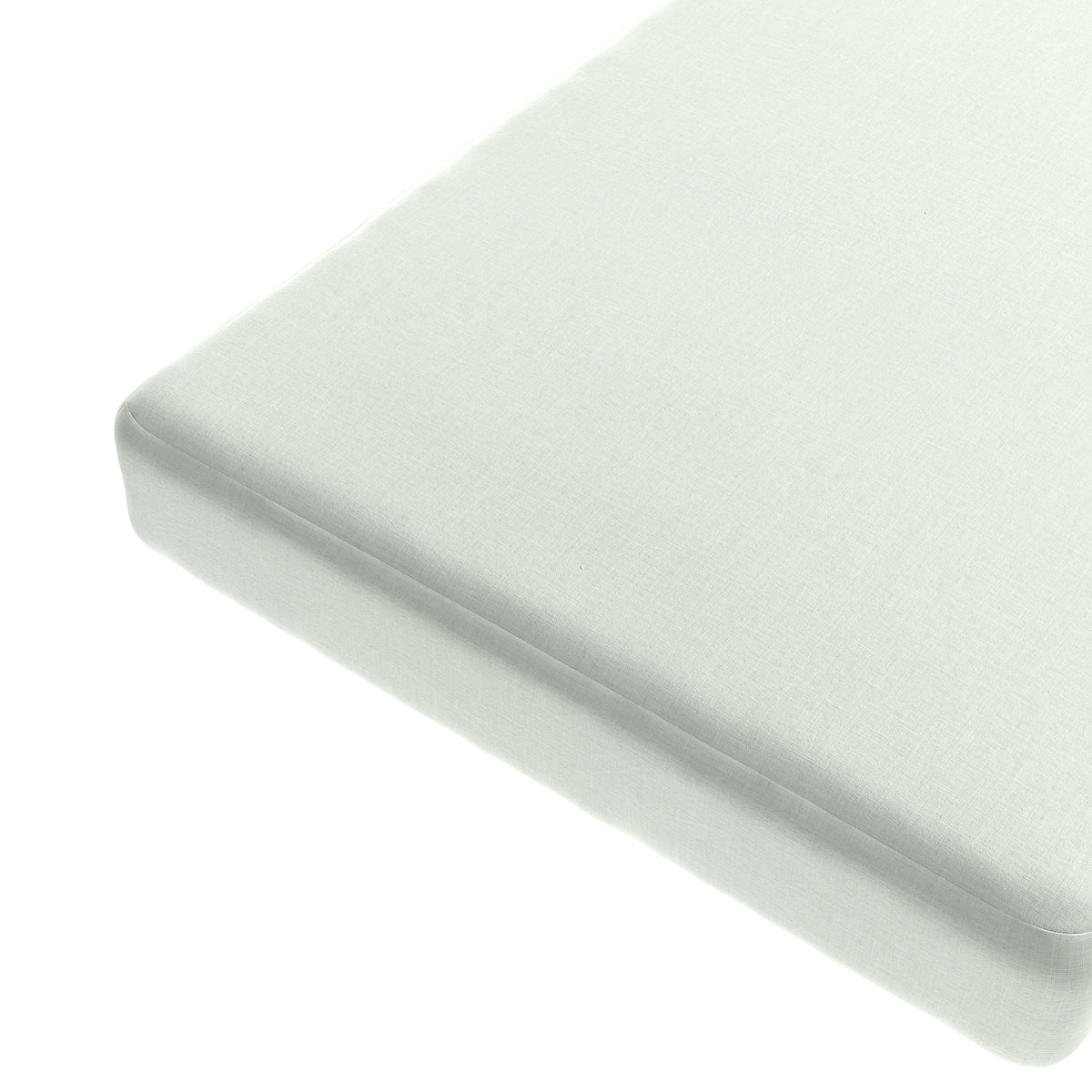 Custom Bench Cushion in Lush Linen Seafoam