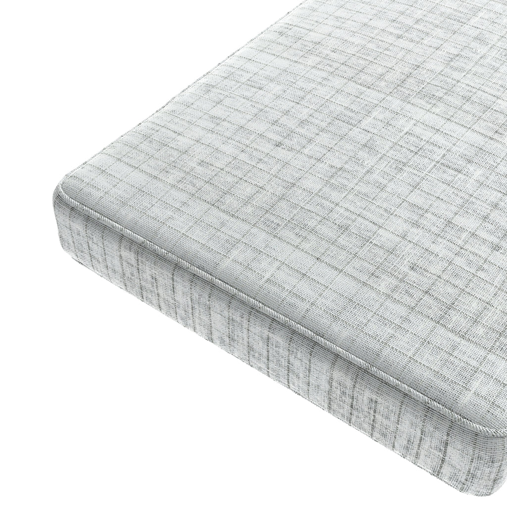 Custom Bench Cushion in 100% Linen - Salt Air