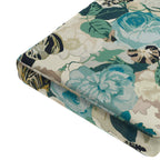 Custom Bench Cushion in Garden Tea Time - Blue Haze