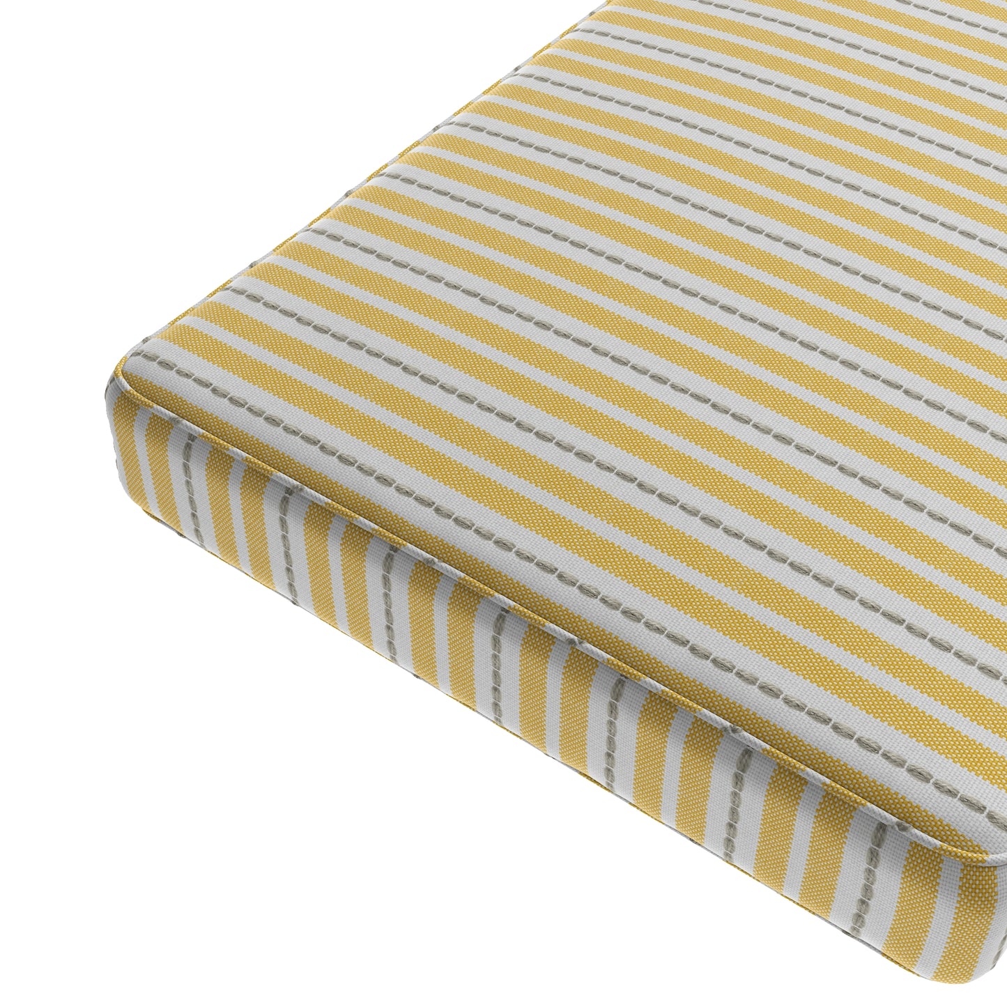 Custom Bench Cushion in Murali Yellow