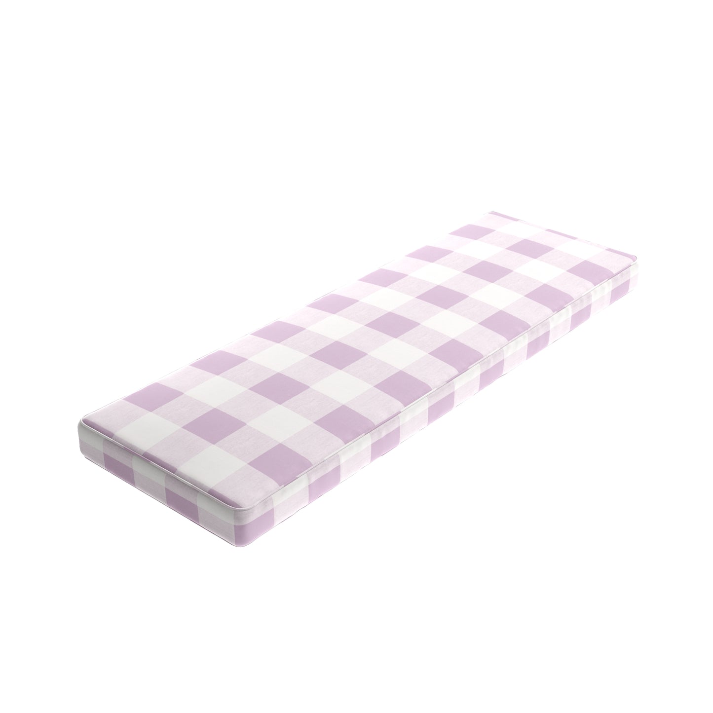 Custom Bench Cushion in Buffalo Check - Lilac