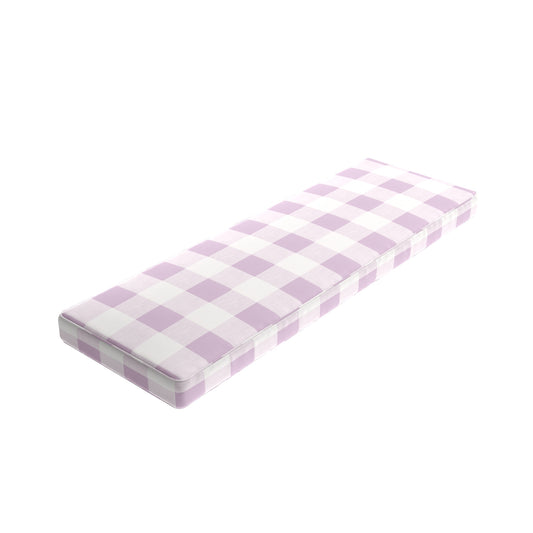 Custom Bench Cushion in Buffalo Check - Lilac